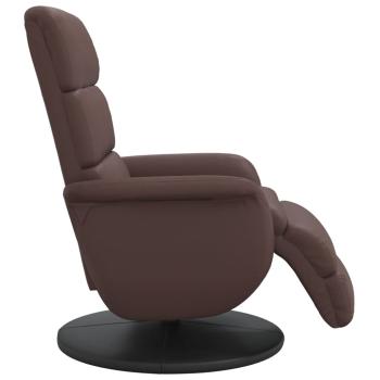 Relaxsessel mit Fußteil Braun Kunstleder