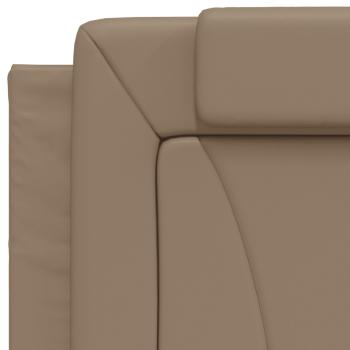 Bett mit Matratze Cappuccino-Braun 90x190 cm Kunstleder