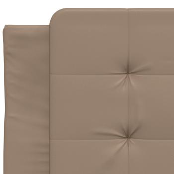 Bett mit Matratze Cappuccino-Braun 90x190 cm Kunstleder