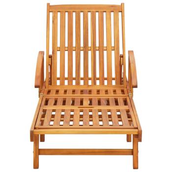 Sonnenliegen 2 Stk. mit Tisch und Auflagen Massivholz Akazie