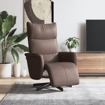 ARDEBO.de - Relaxsessel mit Fußteil Braun Kunstleder