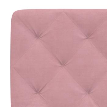 Bettgestell mit LED-Leuchten Rosa 80x200 cm Samt