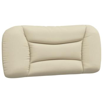 Bett mit Matratze Creme 90x190 cm Stoff