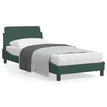 ARDEBO.de - Bettgestell ohne Matratze Dunkelgrün 80x200 cm Samt
