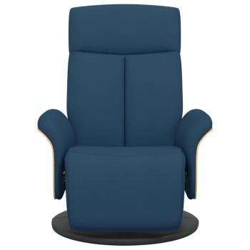 Relaxsessel mit Fußteil Blau Stoff