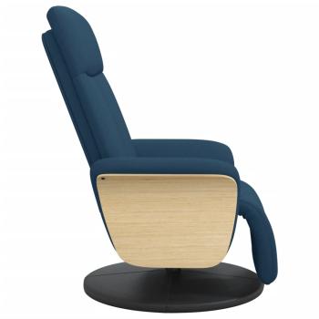 Relaxsessel mit Fußteil Blau Stoff