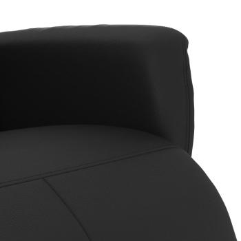Relaxsessel mit Fußteil Schwarz Kunstleder