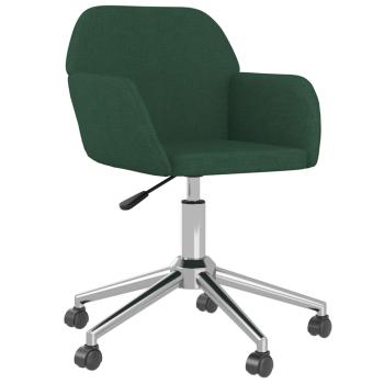 Bürostuhl Drehbar Dunkelgrün Stoff
