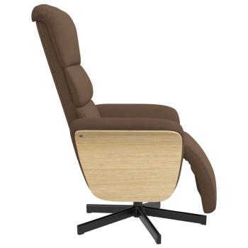Relaxsessel mit Fußteil Braun Stoff