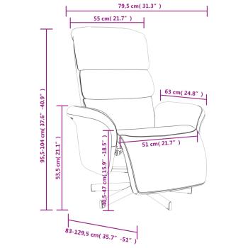 Relaxsessel mit Fußteil Braun Stoff