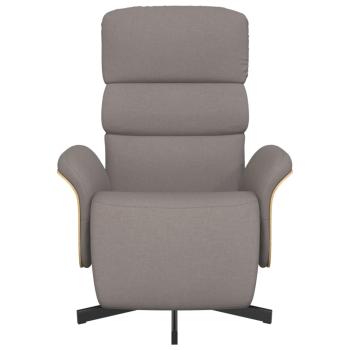 Relaxsessel mit Fußteil Taupe Stoff