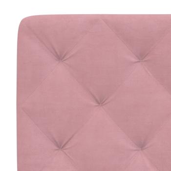 Bettgestell mit Kopfteil Rosa 80x200 cm Samt