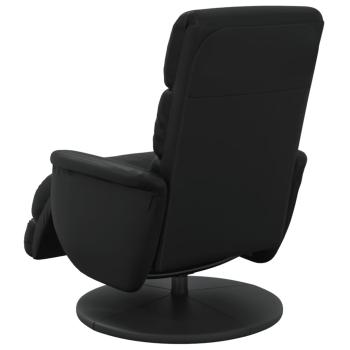 Relaxsessel mit Fußteil Schwarz Kunstleder