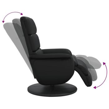Relaxsessel mit Fußteil Schwarz Kunstleder