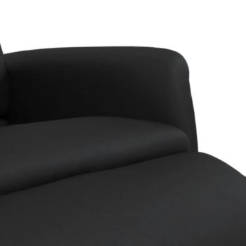 Relaxsessel mit Fußteil Schwarz Kunstleder