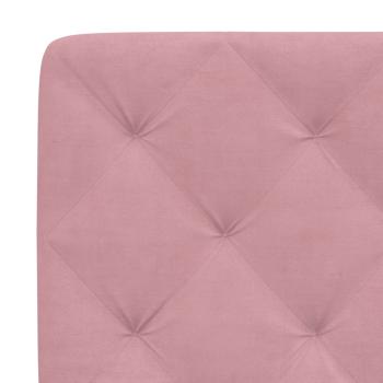 Bett mit Matratze Rosa 80x200 cm Samt