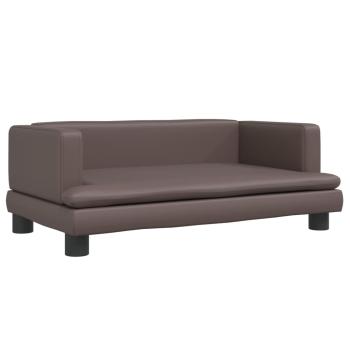 Hundebett Braun 80x45x30 cm Kunstleder
