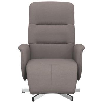 Relaxsessel mit Fußteil Taupe Stoff