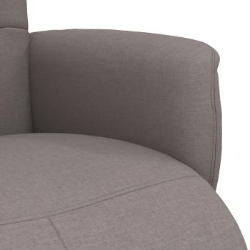 Relaxsessel mit Fußteil Taupe Stoff