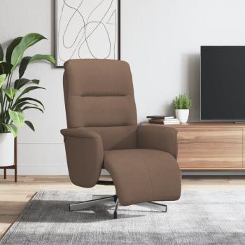 ARDEBO.de - Relaxsessel mit Fußteil Braun Stoff