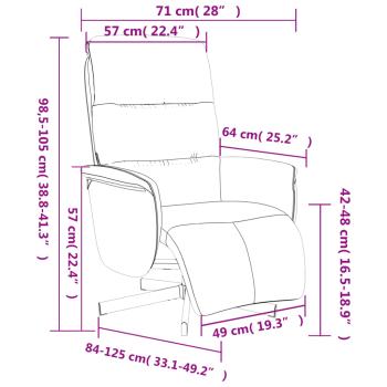 Relaxsessel mit Fußteil Braun Stoff