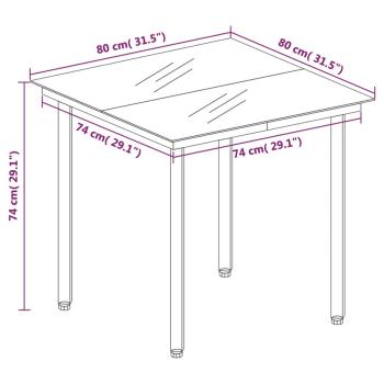 3-tlg. Garten-Essgruppe mit Kissen Beige Poly Rattan