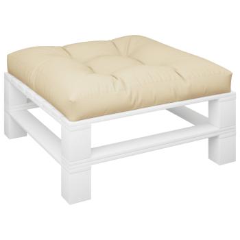 Palettenkissen Beige 80x80x12 cm Stoff