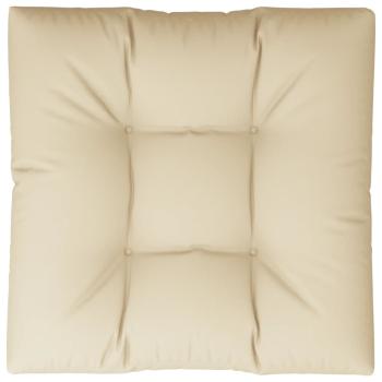 Palettenkissen Beige 80x80x12 cm Stoff