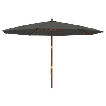 Sonnenschirm mit Holzmast Anthrazit 400x273 cm
