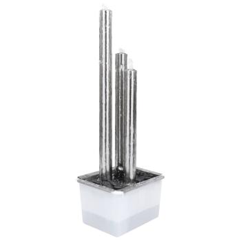 Gartenbrunnen Silbern 48x34x123 cm Edelstahl