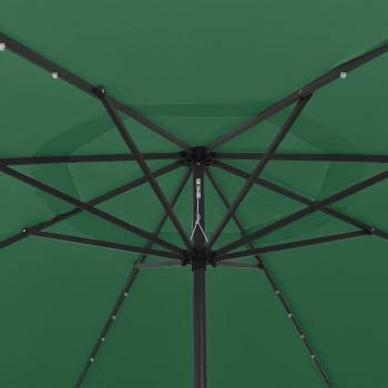 Sonnenschirm mit LED-Beleuchtung 400 cm Grün