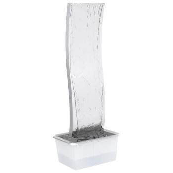 Gartenbrunnen mit Pumpe Edelstahl 130 cm Geschwungen