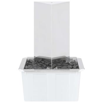 Gartenbrunnen mit Pumpe Edelstahl 76 cm Dreieckig