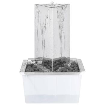 Gartenbrunnen mit Pumpe Edelstahl 76 cm Dreieckig