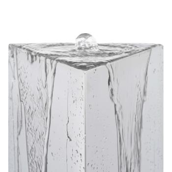 Gartenbrunnen mit Pumpe Edelstahl 76 cm Dreieckig