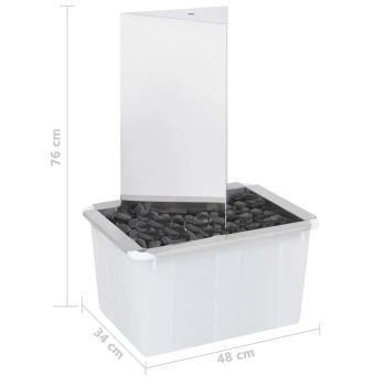 Gartenbrunnen mit Pumpe Edelstahl 76 cm Dreieckig