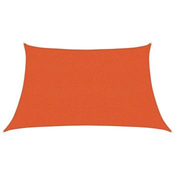 ARDEBO.de - Sonnensegel 160 g/m² Trapezform Orange 3/4x2 m HDPE