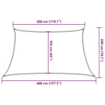 Sonnensegel 160 g/m² Trapezform Orange 3/4x2 m HDPE