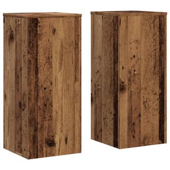 Pflanzenständer 2 Stk. Altholz-Optik 30x30x70 cm Holzwerkstoff