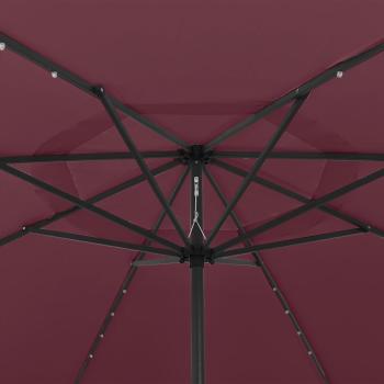 Sonnenschirm mit LED-Beleuchtung 400 cm Bordeaux