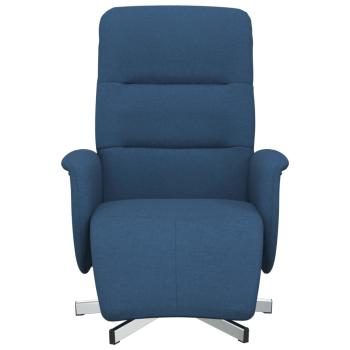 Relaxsessel mit Fußteil Blau Stoff