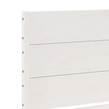 Massivholzbett Extra Lang ohne Matratze Weiß 200x220 cm