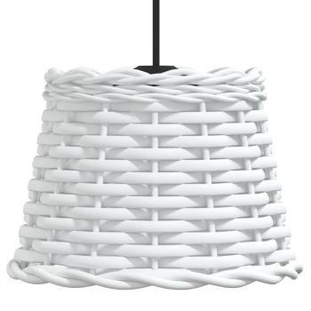 Lampenschirm Weiß Ø20x15 cm Korbweide