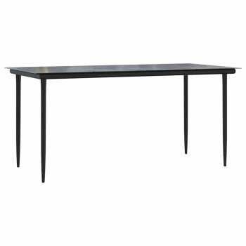 5-tlg. Garten-Essgruppe mit Kissen Grau Poly Rattan Glas