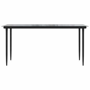 7-tlg. Garten-Essgruppe mit Kissen Braun Poly Rattan Glas