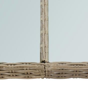 9-tlg. Garten-Essgruppe Poly Rattan Braun