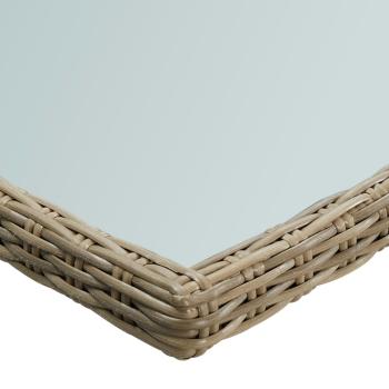 7-tlg. Garten-Essgruppe Poly Rattan Braun