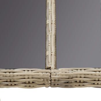 7-tlg. Garten-Essgruppe Poly Rattan Braun