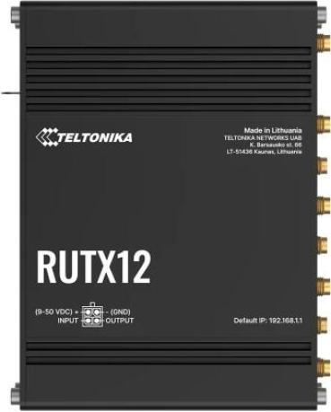 ARDEBO.de Teltonika RUTX12 Industrie-Mobilfunk-Router, DUAL LTE, DUAL-SIM, WLAN und Bluetooth (RUTX12000000)
