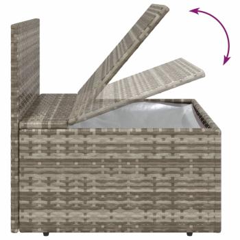Garten-Mittelsofas 4 Stk. Grau 57x57x56 cm Poly Rattan